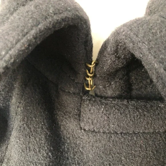 J Crew Womens High Neck Black Double Breasted Wool Pea Coat RN77388 Sz XS - Picture 5 of 16
